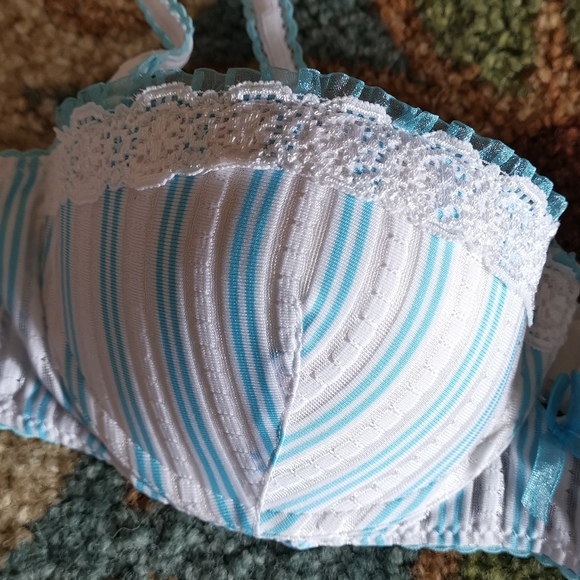 Rene Rofe Convertible White & Blue Bra - Picture 3 of 13